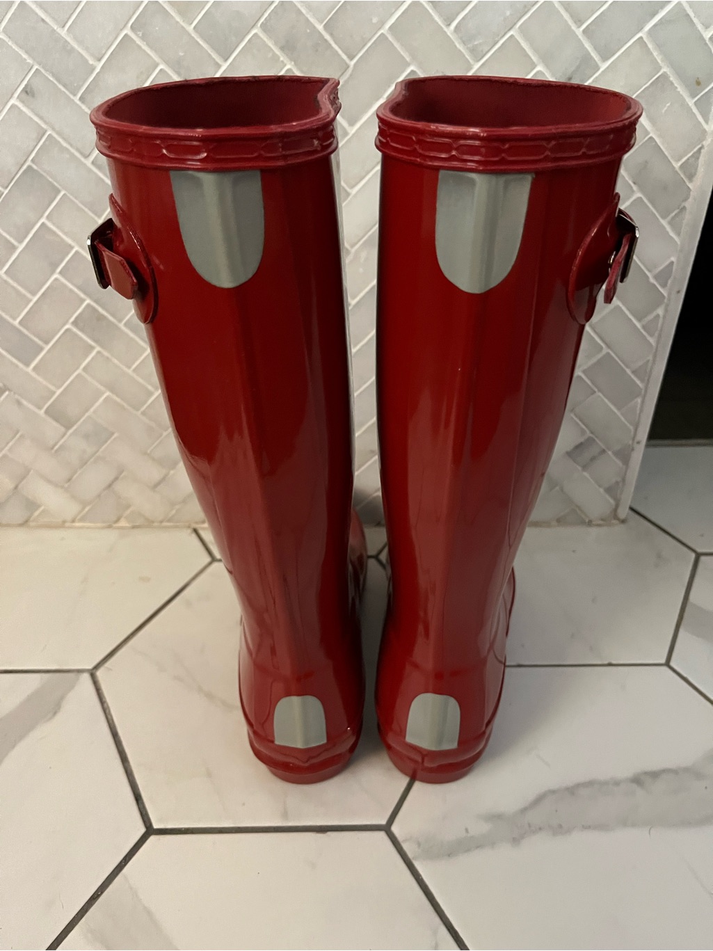 Hunter Gloss Red Knee-High Rain Boots Big Kids — image 5 of 8